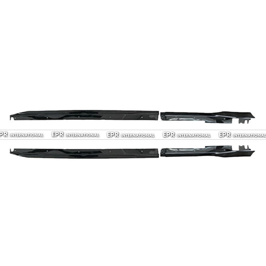 Honda Civic Gen 11 FE1 TR Type side skirt (Gloss black, Sedan)