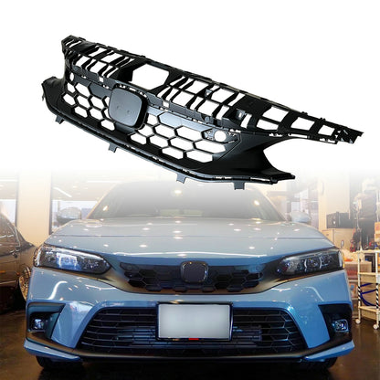 Honda Civic Gen 11 FL1 SI Type front grill  (Gloss black, Hatchback)