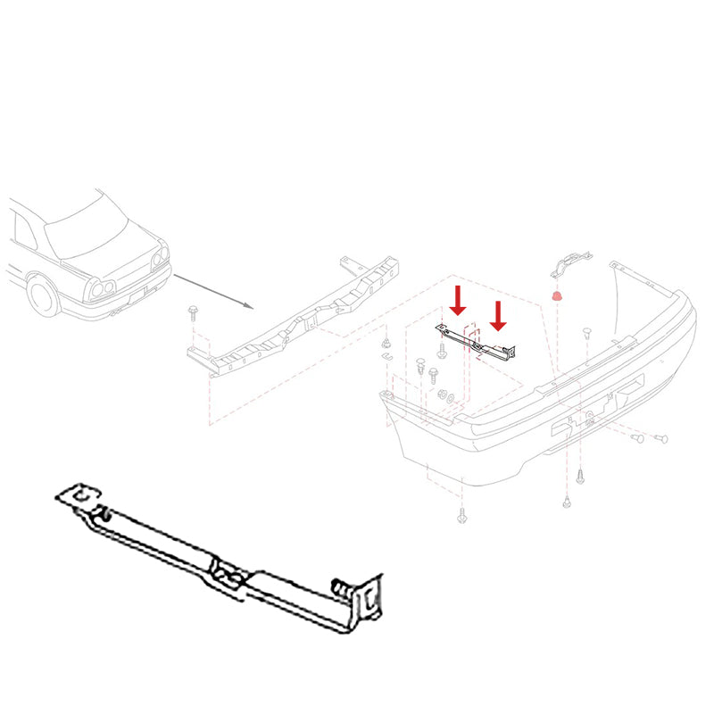 Nissan Skyline BNR34 Rear Bumper Side Bracket  LH - #663101815 RH - #663101814