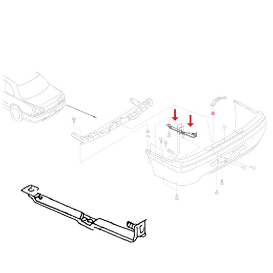 Nissan Skyline BNR34 Rear Bumper Side Bracket  LH - #663101815 RH - #663101814