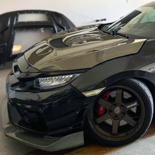 Honda onwards Civic Type R FK8 VRSAR2 Style Front Lip 2Pcs