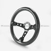 Picture of D Type Steering wheel (340mm diameter, deep around 60mm, 6 bolts 70mm PCD (Same fitment with MOMO, OMP & Sparco)