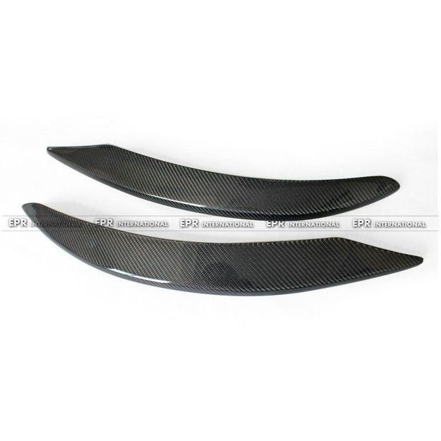 Picture of Mercedes Benz CLA-Class W117 14-16 Front Bumper Middle Canards Glossy CF 2PCS
