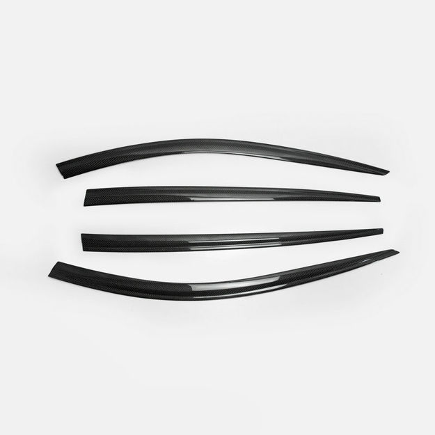 圖片 2017+ Kia Stinger Wind visor deflector 4Pcs Carbon Fiber - USA WAREHOUSE